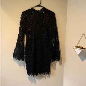 Black Lace Mini Dress
